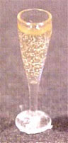 Dollhouse Miniature Glass Of Champagne (Fluted)